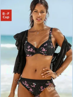 LASCANA Maillots De Bain<Maillot de bain à armatures motif tendance avec fleurs et pois