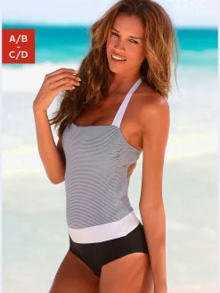 LASCANA Maillots De Bain<Maillot de bain aspect bicolore avec imprimé rayures