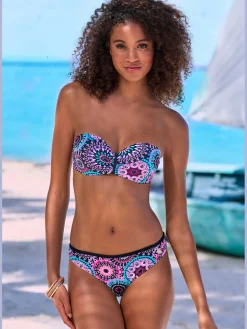 LASCANA Maillots De Bain<Maillot de bain bandeau à armatures design kaléidoscope : chaque pièce est unique