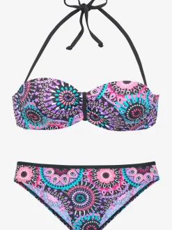 LASCANA Maillots De Bain<Maillot de bain bandeau à armatures design kaléidoscope : chaque pièce est unique