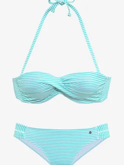 s.Oliver Maillots De Bain<Maillot de bain bandeau à armatures motif rayé marin