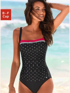 LASCANA Maillots De Bain<Maillot de bain élégant mélange de rayures et pois