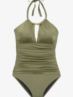 LASCANA Maillots De Bain<Maillot de bain style uni avec accessoire couleur or