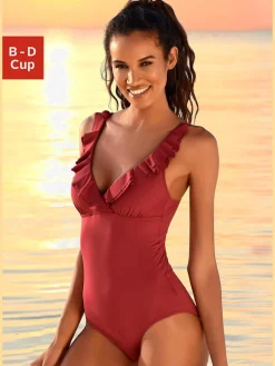 JETTE Maillots De Bain<Maillot de bain volant élégant à l'encolure