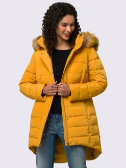 Linea Tesini Manteaux|Vestes<Manteau court capuche amovible avec empiècement imitation fourrure