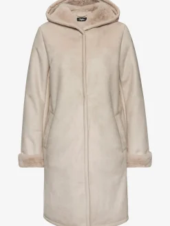 Buffalo Manteaux|Vestes<Manteau en imitation cuir manteau avec capuche doublée