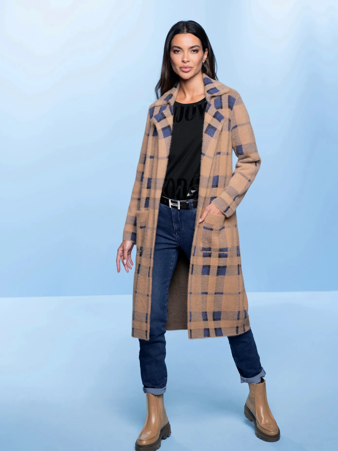 Rick Cardona Manteaux|Gilets Et Cardigans<Manteau en tricot motif à carreaux