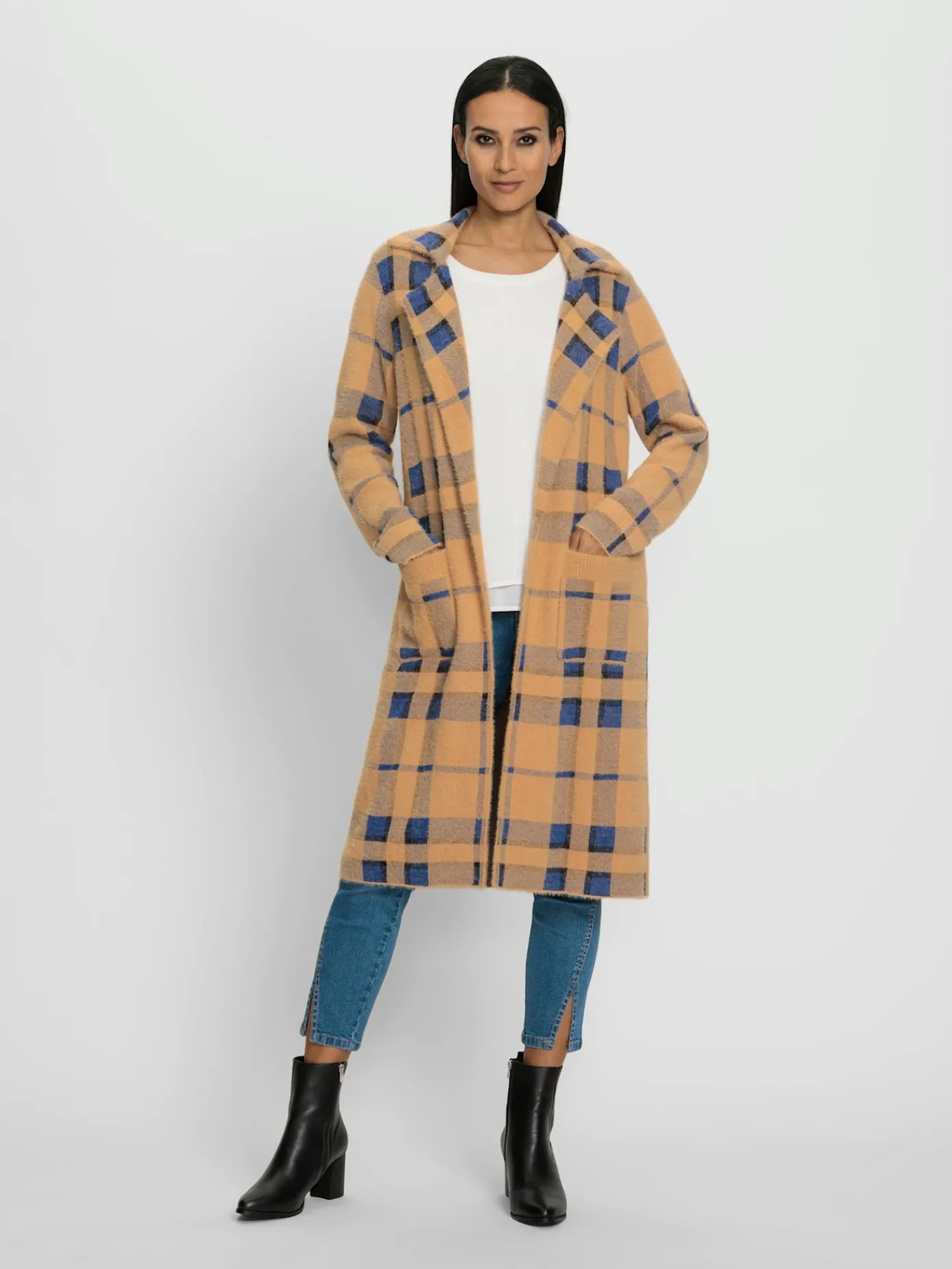 Rick Cardona Manteaux|Gilets Et Cardigans<Manteau en tricot motif à carreaux