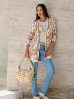 Rick Cardona Manteaux|Gilets Et Cardigans<Manteau en tricot motif jacquard tendance