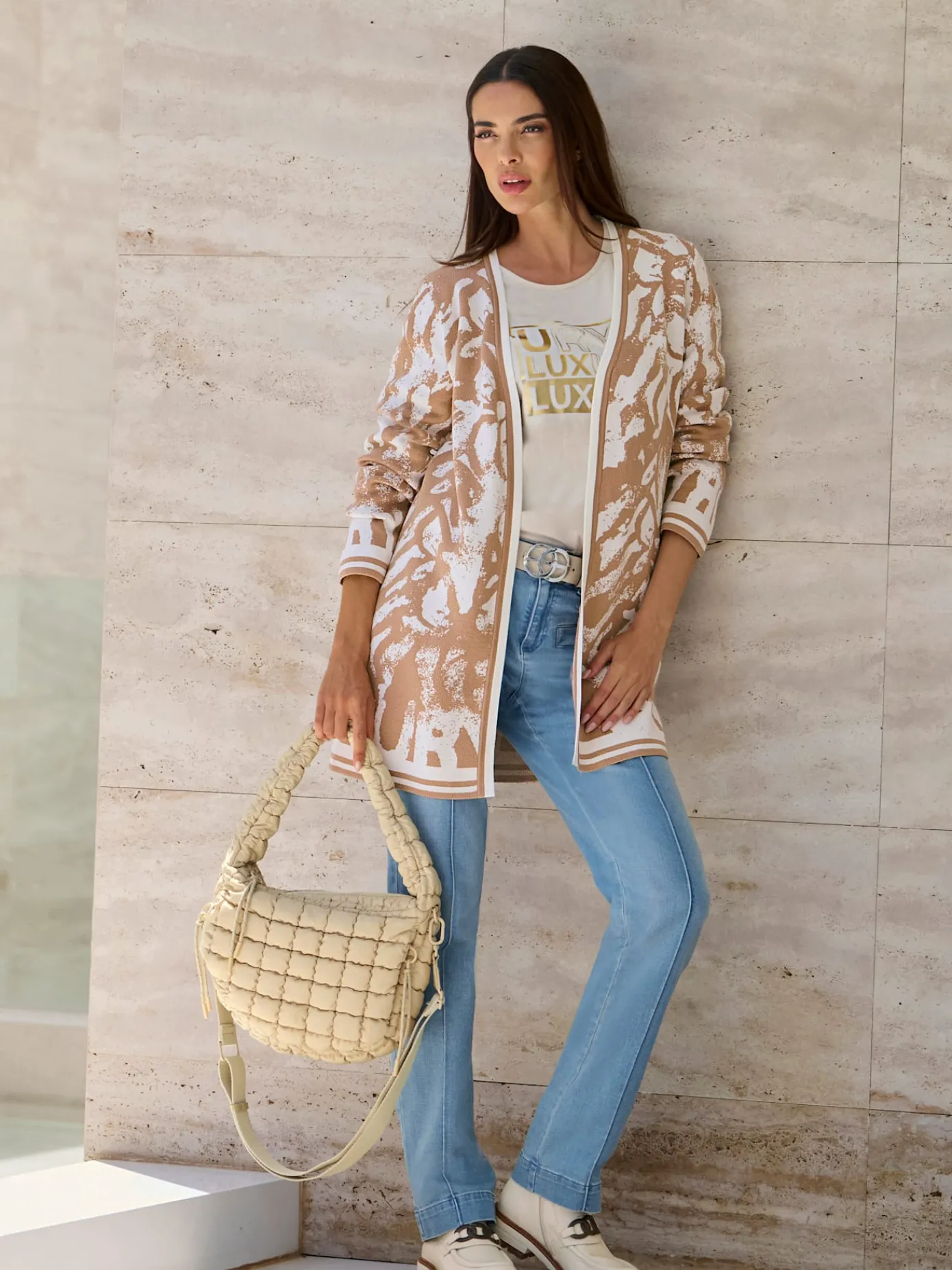 Rick Cardona Manteaux|Gilets Et Cardigans<Manteau en tricot motif jacquard tendance