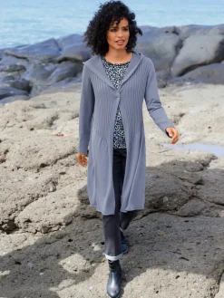 Linea Tesini Manteaux<Manteau en tricot pull tendance en mélange de cotons doux