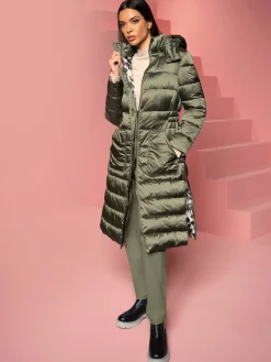 Rick Cardona Manteaux|Vestes<Manteau matelassé velours élastique brillant dans la capuche