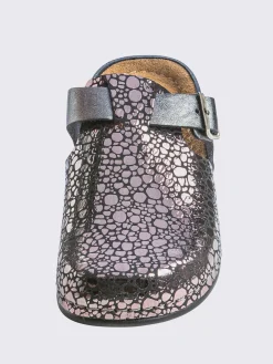 Mules|Pantoufles<Mules cuir vachette gaufré