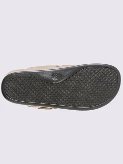 Mules|Pantoufles<Mules cuir velours de vache.