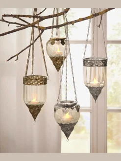 helline home Objet De Décoration<Panier suspendu pendentif en verre