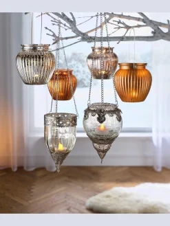 helline home Objet De Décoration<Panier suspendu pendentif en verre