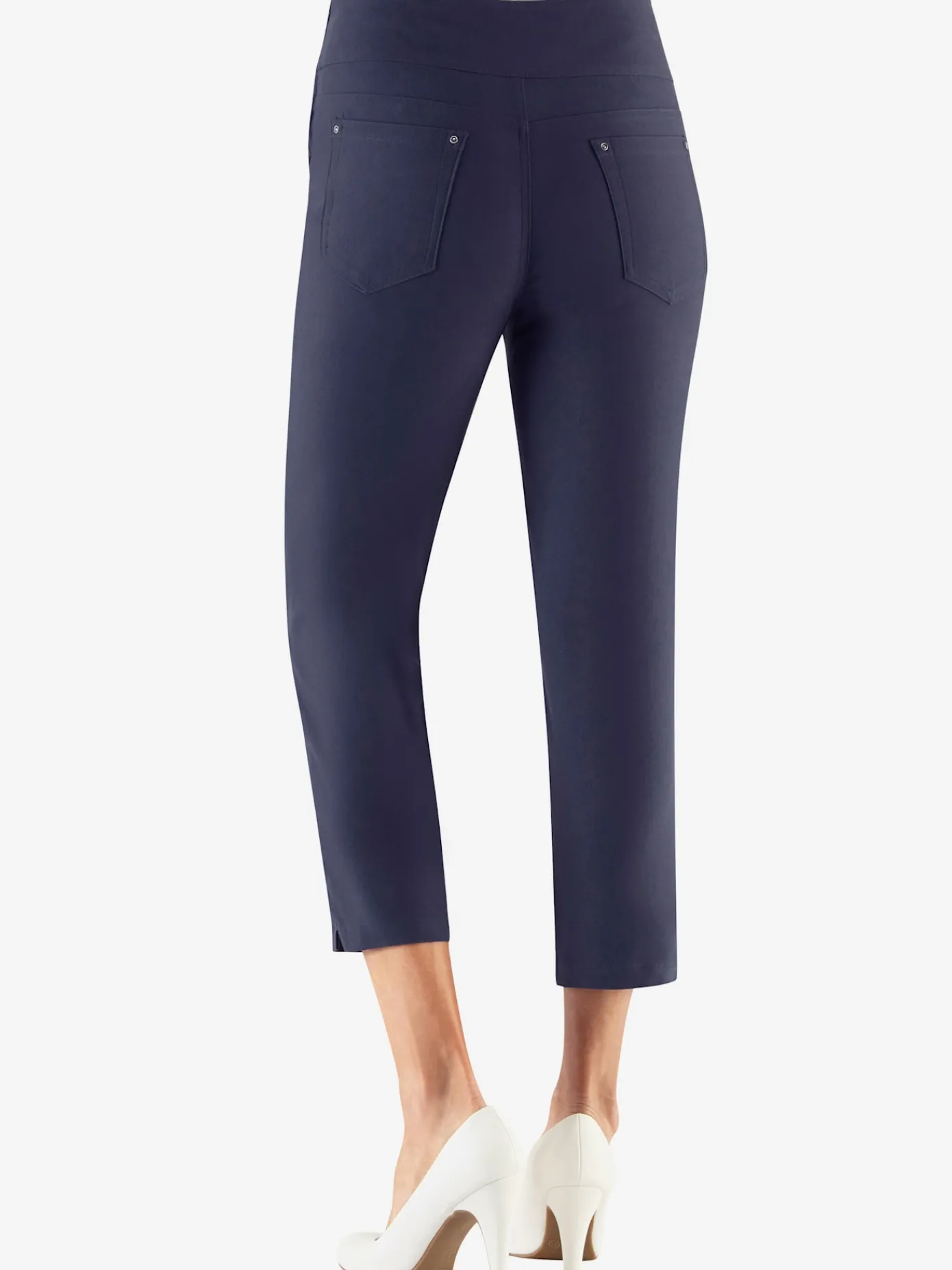 Collection L Pantalons<Pantacourt féminin en qualité bengaline