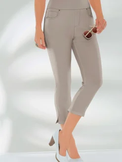 Collection L Pantalons<Pantacourt féminin en qualité bengaline