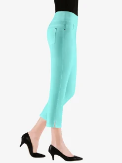 Collection L Pantalons<Pantacourt féminin en qualité bengaline