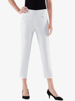 Collection L Pantalons<Pantacourt féminin en qualité bengaline