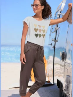 Venice Beach Pantalons<Pantalon 7/8 bords-côtes doux avec cordon de serrage