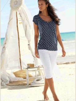 Beachtime Pantalons<Pantalon 3/4 coupe 5 poches classique