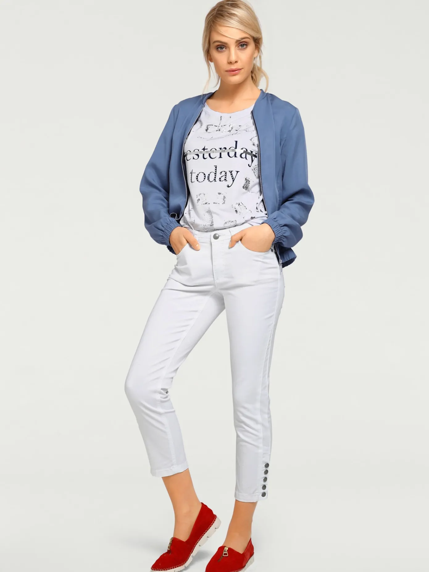 Linea Tesini Pantalons<Pantalon 7/8 coupe skinny