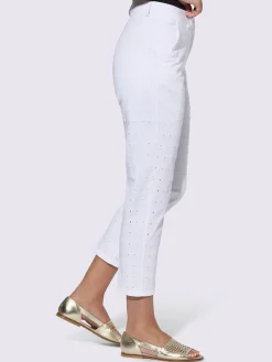 Linea Tesini Pantalons<Pantalon 7/8 motif ajouré