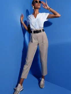 Creation L Pantalons<Pantalon à pinces qualité tissée