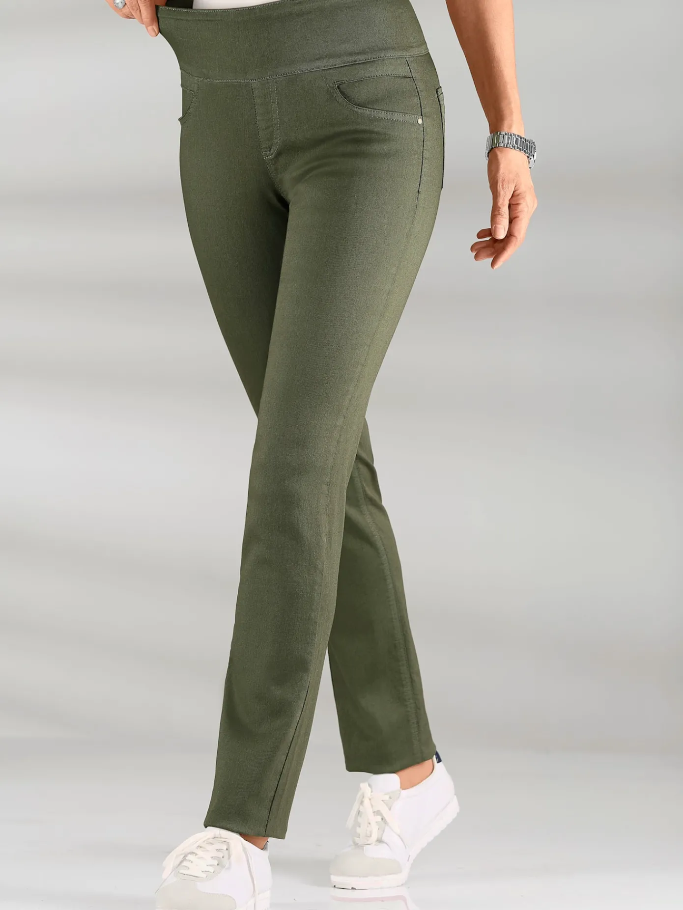 Collection L Pantalons<Pantalon avec ceinture large élastique et poches