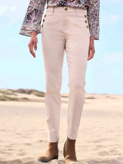 Linea Tesini Pantalons<Pantalon boutons fantaisie