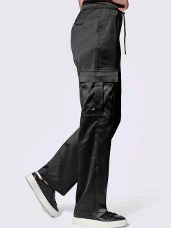 Rick Cardona Pantalons<Pantalon cargo qualité satin légèrement brillante