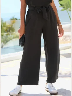 Vivance Pantalons<Pantalon ceinture élastique avec bordure volantée au dos