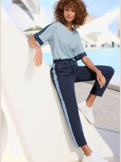 Vivance Pantalons<Pantalon ceinture lisse devant. élastique au dos