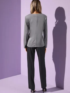 Come on Pantalons<Pantalon costume taille élastiquée invisible