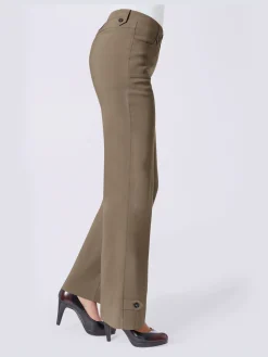 Alessa W. Pantalons<Pantalon coupe droite détails boutonnés