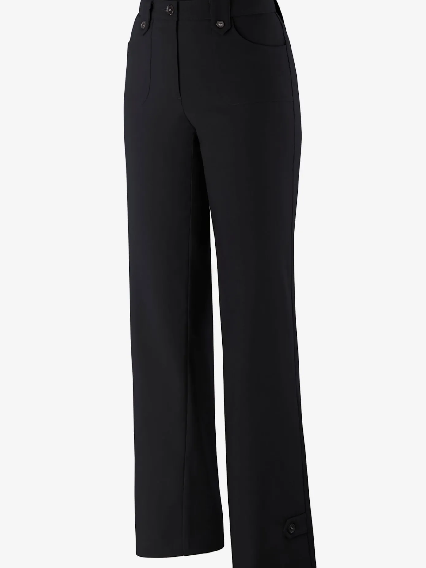 Alessa W. Pantalons<Pantalon coupe droite détails boutonnés