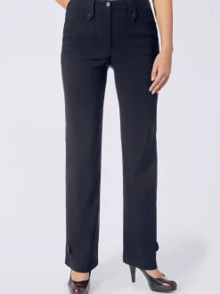 Alessa W. Pantalons<Pantalon coupe droite détails boutonnés