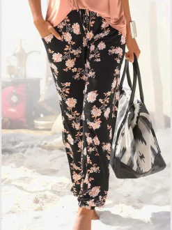 LASCANA Pantalons<Pantalon de plage pantalon d'été léger avec imprimé floral