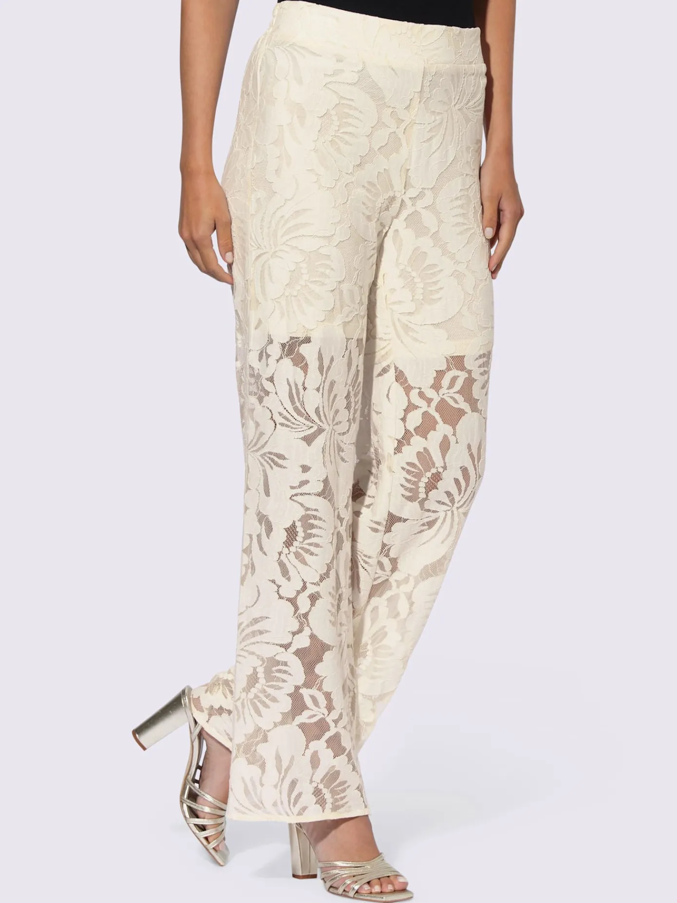 Ashley Brooke Tenues De Cérémonie|Pantalons<Pantalon dentelle florale