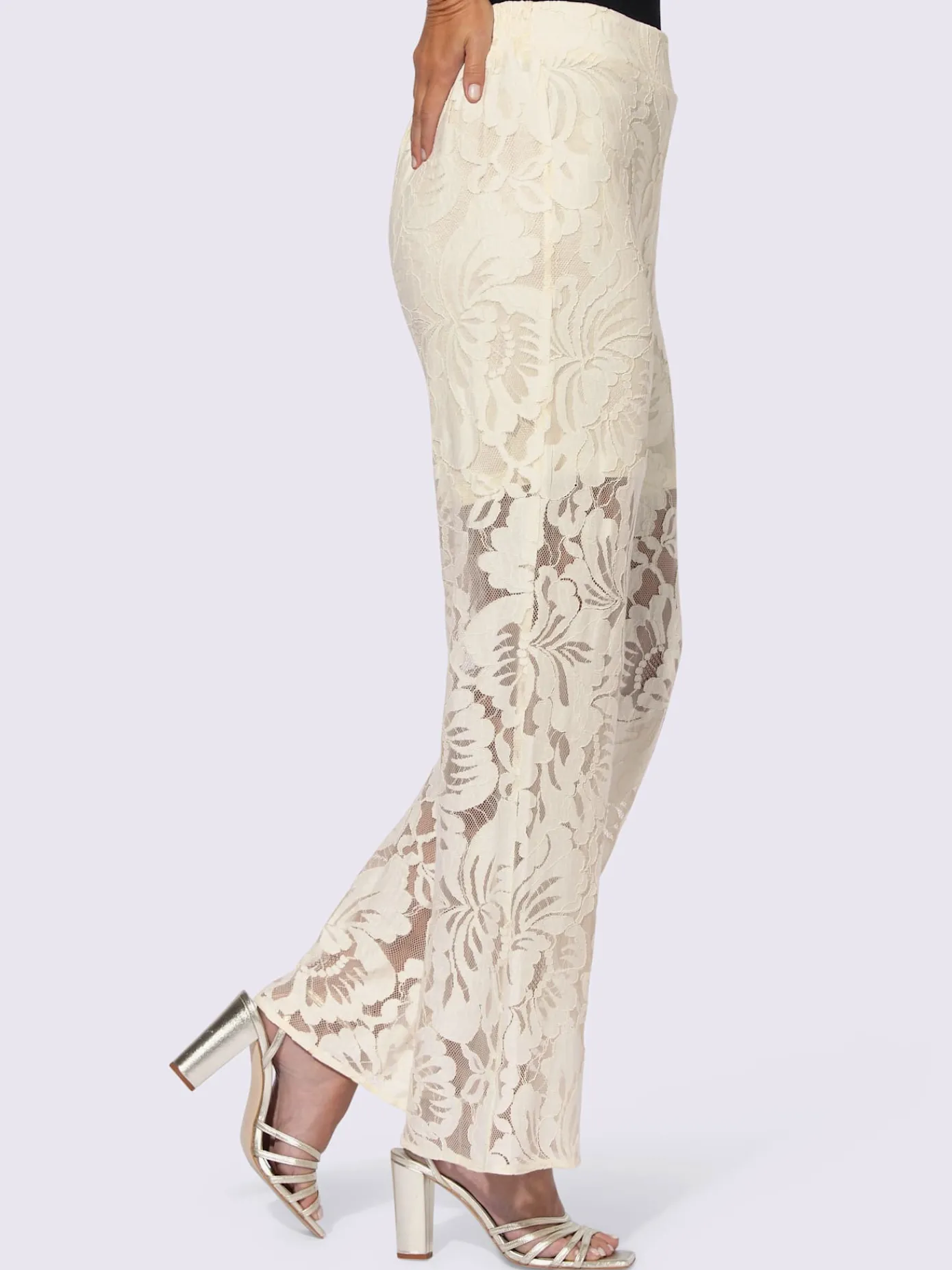 Ashley Brooke Tenues De Cérémonie|Pantalons<Pantalon dentelle florale