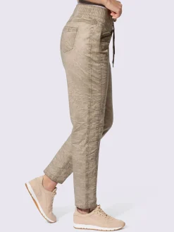 Linea Tesini Pantalons<Pantalon délavage « oil dyed » tendance