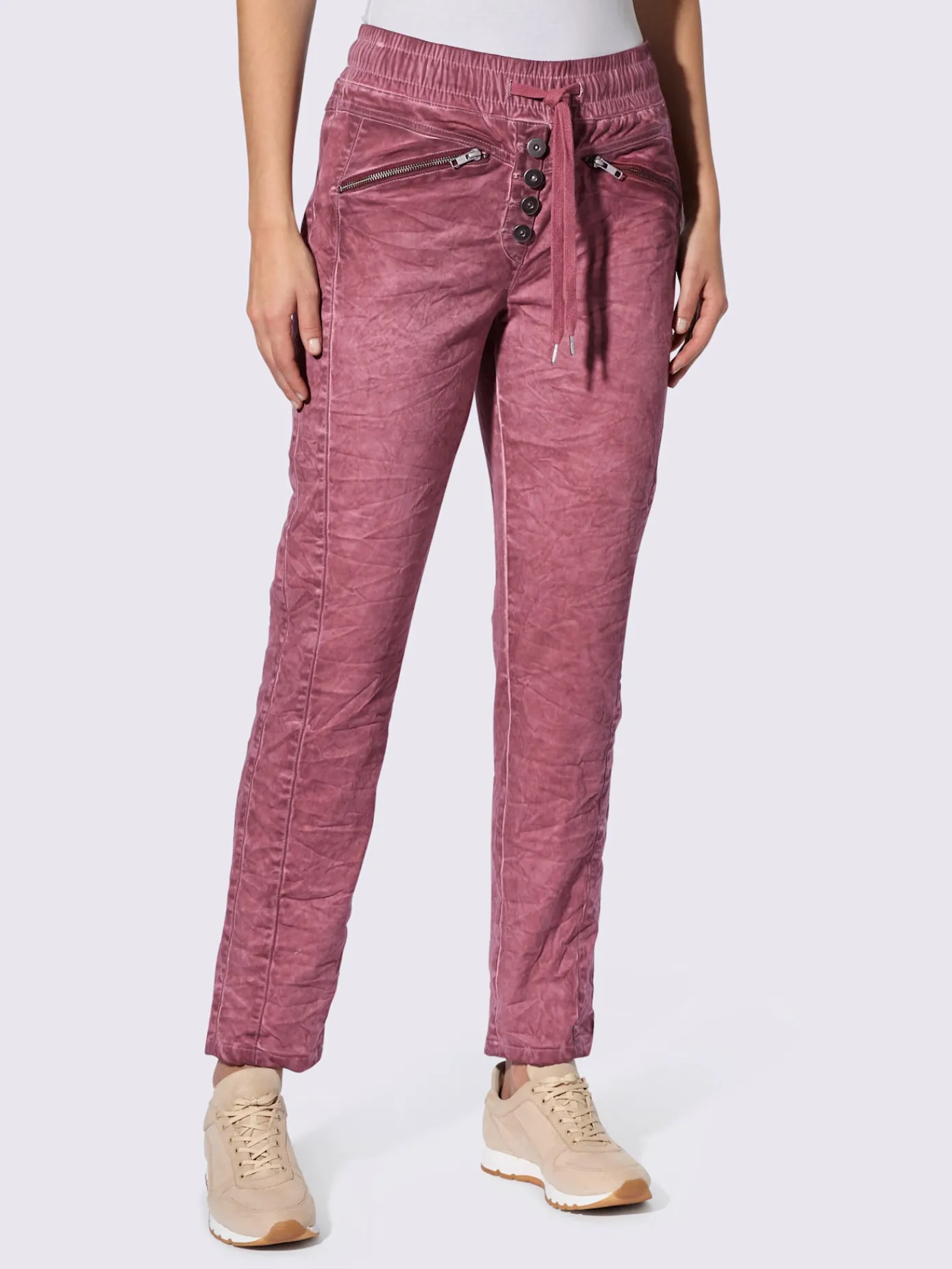 Linea Tesini Pantalons<Pantalon délavage « oil dyed » tendance