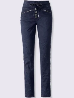 Linea Tesini Pantalons<Pantalon délavage « oil dyed » tendance