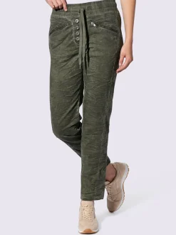 Linea Tesini Pantalons<Pantalon délavage « oil dyed » tendance