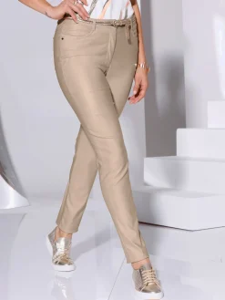 Creation L Pantalons<Pantalon effet enduit coupe féminine