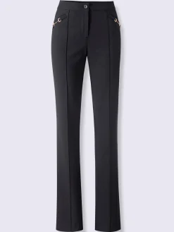 Ashley Brooke Pantalons<Pantalon en bengaline décorations couleur or
