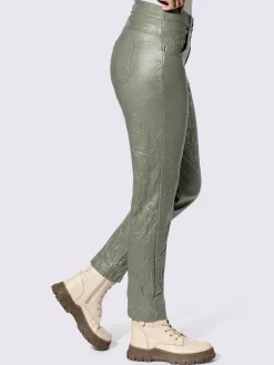 Mandarin Pantalons<Pantalon en bengaline revêtement