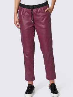 Rick Cardona Pantalons<Pantalon en cuir forme jogging tendance