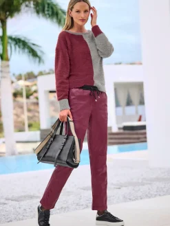 Rick Cardona Pantalons<Pantalon en cuir forme jogging tendance